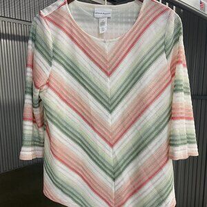 Alfred Dunner Striped Sweater Size M
